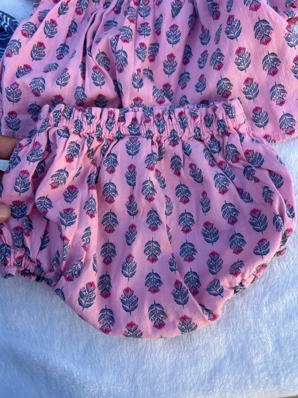 Old Navy Pink Floral Baby Matching Set